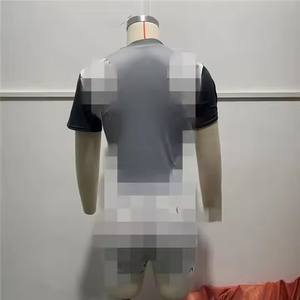 Scritta stampata sport 2 pezzi Set da <span class=keywords><strong>donna</strong></span> maglietta a maniche corte e <span class=keywords><strong>pantaloncini</strong></span> abiti 2025 estivi Patchwork completi Fitness - Product Image 6