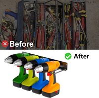 Support mural pour organisateur d'outils électriques, support mural pour perceuse robuste, organisateur de perceuse pour garage