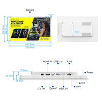 Écran d'affichage numérique mural de 32 pouces, 4+64 Go, Android 14, écran tactile avec option POE/NFC pour les entreprises