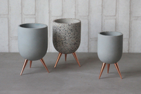 Cylindre de jardin extérieur en ciment Grand salon de grande taille Pots de fleurs et jardinières modernes d'intérieur Conteneurs Pots de plantes