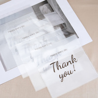 Sacs en plastique transparents autocollants « Merci » pour bijoux, artisanat fait main et emballages de cadeaux de fête