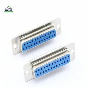 Conector tipo d de 25 pinos, db25p adaptador de solda fêmea/macho