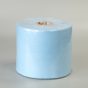 Woodpulp và <span class=keywords><strong>polyester</strong></span> spunlace vải không dệt CuộN công nghiệp dùng một lần gạt nước Lint gạt nước miễn phí - Product Image 2