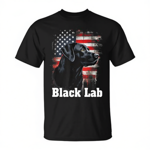 T-shirt noir avec drapeau américain patriotique pour les amoureux des chiens, hommes et femmes, taille unisexe S à 3Xl - Product Image 2