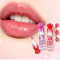 Ensemble de gloss à lèvres SYP avec pendentif porte-clés, gloss à lèvres hydratant scintillant, maquillage pour les lèvres mignon et portable pour femmes et filles