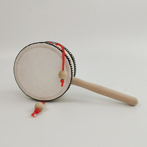 Tambor de madera de color natural para bebés y niños pequeños, juguete educativo, instrumento musical de 0 a 24 meses - Product Image 1