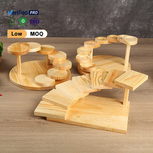 แท่นวางซูชิไม้แบบใหม่พร้อมถาดไม้สำหรับเสิร์ฟและอุปกรณ์<span class=keywords><strong>ซูชิ</strong></span>สำหรับจัดแสดงอาหาร - Product Image 1