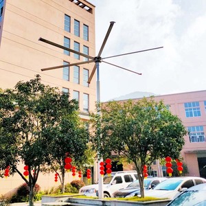 พัดลมอุตสาหกรรมแบบตั้งพื้น HVLS ใบพัดอลูมิเนียม ขายดี - Product Image 2