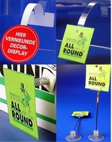 Supports d'affichage en PVC pour étagères / Panneaux d'information pour étagères / Afficheurs d'étagères - Écologiques et à forte adhérence pour la présentation en magasin