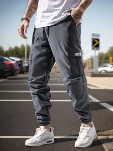 <span class=keywords><strong>Pantaloni</strong></span> da lavoro con coulisse da uomo con tasca laterale <span class=keywords><strong>pantaloni</strong></span> Casual Fit da lavoro per il Fitness all'aperto sport quotidiani <span class=keywords><strong>pantaloni</strong></span> <span class=keywords><strong>Cargo</strong></span> - Product Image 3