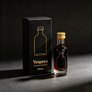 Boîte d'emballage en carton personnalisée professionnelle avec logo, pliable, à extrémités rabattables, avec dorure à chaud, pour cocktails, bitters aromatiques, apéritifs - Product Image 3