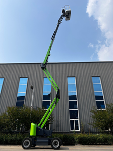 Tijera eléctrica articulada de <span class=keywords><strong>16M</strong></span> y 230KG, mesa elevadora de brazo de manivela, mástil telescópico de acero, elevador de construcción de motor aéreo - Product Image 5