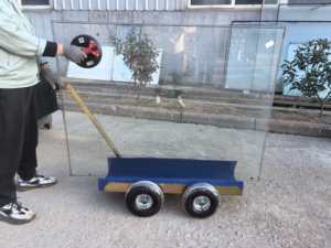 Vente au détail applicable 10 pouces roue de transport métal et fer verre/granit chariot chariot - Product Image 6