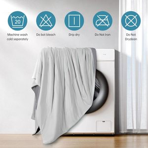 Piumino Rinfrescante Lavabile, Coperta Queen Size <span class=keywords><strong>per</strong></span> Chi Soffre il Caldo, Biancheria da Letto <span class=keywords><strong>per</strong></span> Tutte le Stagioni <span class=keywords><strong>per</strong></span> Mantenersi Freschi Durante la Notte - Product Image 5