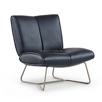 Chaise longue moderne de luxe en cuir épais de haute qualité pour la salle à manger et le salon familiaux Chaise longue élégante