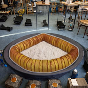 Meiweipet Large Deep Yellow Plüsch Hunde bett Anti-Rutsch-Katzen schlafs ofa Fächerförmig mit niedlichen bedruckten Falten für Hunde und Katzen - Product Image 5