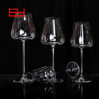Copas de Vino Ultrafinas de Tallo Largo, Cristalería de Cristal sin Plomo, Juego de 4 Piezas para Uso en Restaurantes