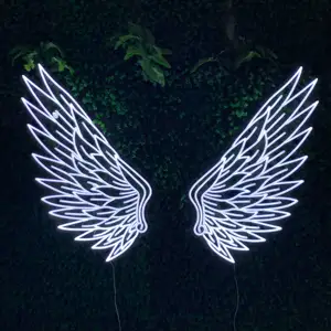 Free Design Custom Fast Delivery Flexible Angel Wings Neon Sign For Home Game Room Internet Cafes Decor