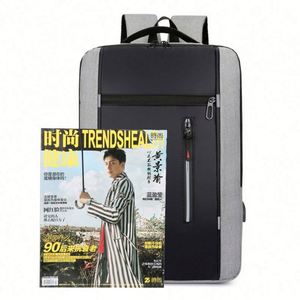 Large Capacity Unisex Student Backpack with Zipper Closure Business Commute <b>Computer</b> USB Charging School <b>Bag</b> - Product Image 4