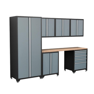 Armoire à double porte pour le rangement d'outils, type rectangulaire, gris, rouge, noir, 1910003, organisateur de bureau - Product Image 4