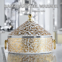 Offre Spéciale Ramadan : Chauffe-Plats Commercial en Acier Inoxydable avec Gravure Arabe, Durable et Anti-Rouille, Capacité 4-5L, Casseroles et Marmites