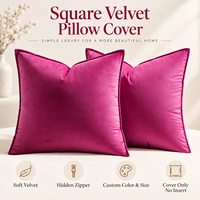 Housse de coussin en velours personnalisable (couleur et taille) pour la décoration intérieure, sans insert de coussin