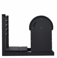 Escalera de Ejercicio Ajustable INIKO para Pilates y Yoga, Barrel Fitness para Gimnasio en Casa, Base de Acero Resistente, Plataforma Acolchada, Negro y Blanco