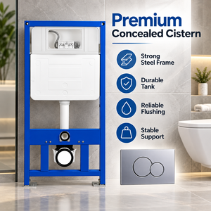 <span class=keywords><strong>Cisterna</strong></span> de Inodoro Moderna de Alta Resistencia HDPE, Empotrada en la Pared, con 5 Años de Garantía, para Baño, Hotel, Apartamento - Product Image 3
