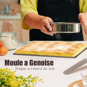 Jante de <span class=keywords><strong>tapis</strong></span> de cuisson génoise en <span class=keywords><strong>silicone</strong></span> flexible conçue sur mesure pour les outils de cuisson au four à rouler, y compris les moules de coupe pour la cuisson - Product Image 3