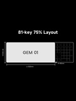 Clavier mécanique AKKO Gem 01 VIA OEM, format 75 %, démontage rapide, prise en charge VIA, batterie 8000 mAh, clavier de jeu magnétique