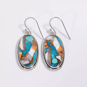 Orecchini Pendenti Vintage con Motivo Ovale per Donne, Eleganti Gioielli alla Moda per le Vacanze - Product Image 5