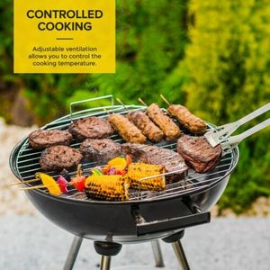 Grille de trépied <span class=keywords><strong>Apple</strong></span> Portable 44CM pour la cuisson en plein air et le talonnage antirouille avec roues robustes Style moderne personnalisé - Product Image 6