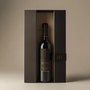 Caja de Regalo de Lujo Portátil Azul y Roja de Alta Calidad con Logotipo Personalizado para una Sola Botella de Vino o Licor, para Empacar Botellas de Vino o Champaña - Product Image 6