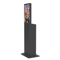 Station de recharge portable Welink 200W avec affichage LED, location de 20 emplacements, adaptateurs de station d'alimentation, machine Li-Polymère