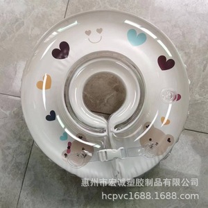 Anillo inflable de Pvc para cuello de bebé, 38cm, doble capa, engrosado, para nadar y bañarse, ayuda de flotación de seguridad para niños - Product Image 1
