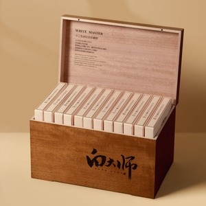 Caja de madera maciza de Okoume sin juntas, caja de madera para té, caja de madera para envasar té a granel, caja de madera para té de peonía blanca y aguja plateada. - Product Image 2