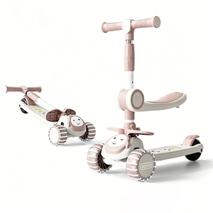 <span class=keywords><strong>Tricycle</strong></span> Enfant 3 Roues avec Barre <span class=keywords><strong>de</strong></span> Poussée - Trottinette Pliable 3-en-1 et Jouet Porteur avec Musique, Vente en Gros, Usine OEM pour Enfants - Product Image 3