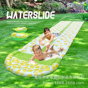 Toboggan aquatique gonflable pour enfants, tapis de jeu d'été en PVC pour pelouse extérieure avec imprimé citron, capacité 100-500 kg - Product Image 3