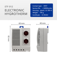 Thermostat électronique d'armoire ETF012, directement de l'usine, régulateur de température réglable, prise en charge OEM ODM personnalisée, CE ROHS