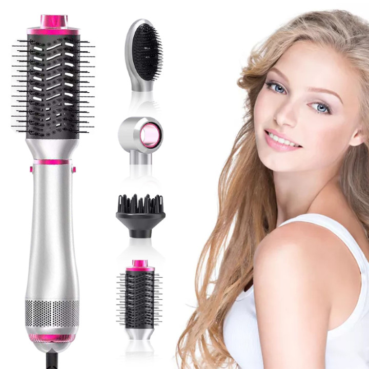 Private Label Multifunction Rotary One-Step Hot 5 In 1 Air Brush Styler And Dryer Hot Air Hair Brush