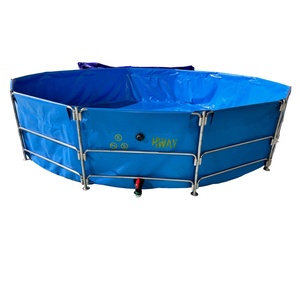 <span class=keywords><strong>Bassin</strong></span> à poissons rond en acier de 5 m avec revêtement en PVC pour l'élevage de koïs, l'aquaculture de <span class=keywords><strong>jardin</strong></span> et la conservation de poissons ornementaux - Product Image 1