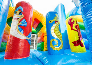 Castillo hinchable para niños, juguete de Tobogán, Mundo Marino, Multi juego - Product Image 2