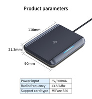 Codificador de Tarjetas Inteligentes TTLOCK NFC 13.56M, Lector de Tarjetas M1, Escáner de Chip RFID para Software de Sistema de Alquiler TTHotel TT, Hoteles y Apartamentos