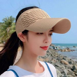 Unisex Embroidered Eco-friendly Sun Visor Hat with Open <b>Top</b> Design for Outdoor Sports Cycling & Travel-Daily Party Use - Product Image 4