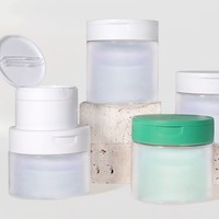 Pot cosmétique Yu-Xiao HC0003 Spot 83 dents 300-350ml en PET/PP transparent avec base en plastique et logo personnalisé, pour masque capillaire et poudre