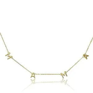 Mama | Liefde Ketting | 14K Goud Gedoopte Kettingen En Armbanden Met Plaveien Stenen Voor Vrouwen | Moeders Dag Geschenken |