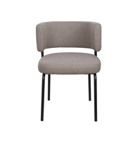 Chaise de salle à manger semi-fermée avec accoudoirs en tissu pour restaurant