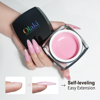 Gel UV/LED de construction conçu sans HEMA, TPO, TMPTA et DMTA, durcissement indolore et sans chaleur, pour une sécurité et un confort optimaux des peaux sensibles.