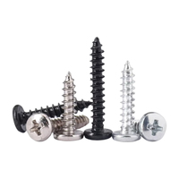 Vis autotaraudeuses à tête cylindrique large Phillips, vis à tête BA, fixations pour haut-parleurs M2 M3 M3.5 M4 en acier au carbone nickelé noir