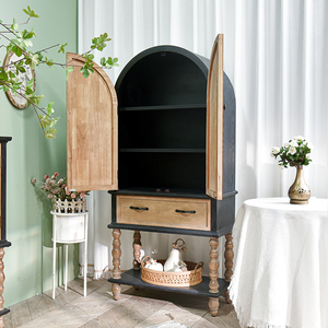 INNOVA HOME <span class=keywords><strong>Buffet</strong></span> en bois massif <span class=keywords><strong>buffet</strong></span> <span class=keywords><strong>buffet</strong></span> design arqué moderne rétro pour salle à manger cuisine salon hôtel ferme - Product Image 6